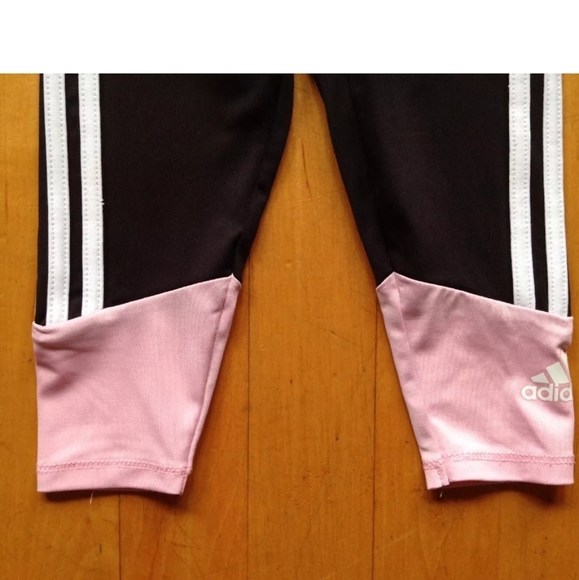 Toddler's 12 Month Adidas Pink and Black Track Sweat Pants - Picture 5 of 8